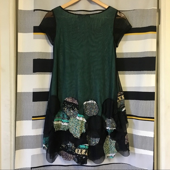 Yedina Mesh Swing Dress with Applique Detail (S) - Picture 2 of 7